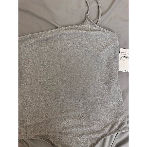 Good American '90s Hot Shoulder‎ One Piece in Silver Size 3 Brand New - Picture 10 of 12